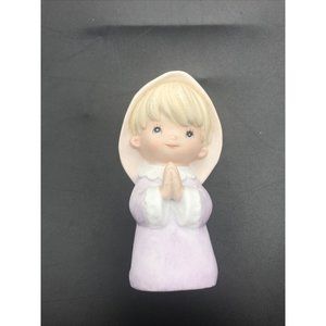 HOMCO 5502 5” Nativity Set Replacement Piece Mary Blonde Purple Dress Kneeling
